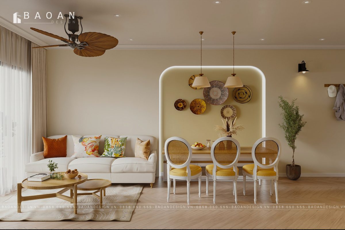 Thiết kế nhà chung cư đẹp 70m2 nội thất đơn giản CC06