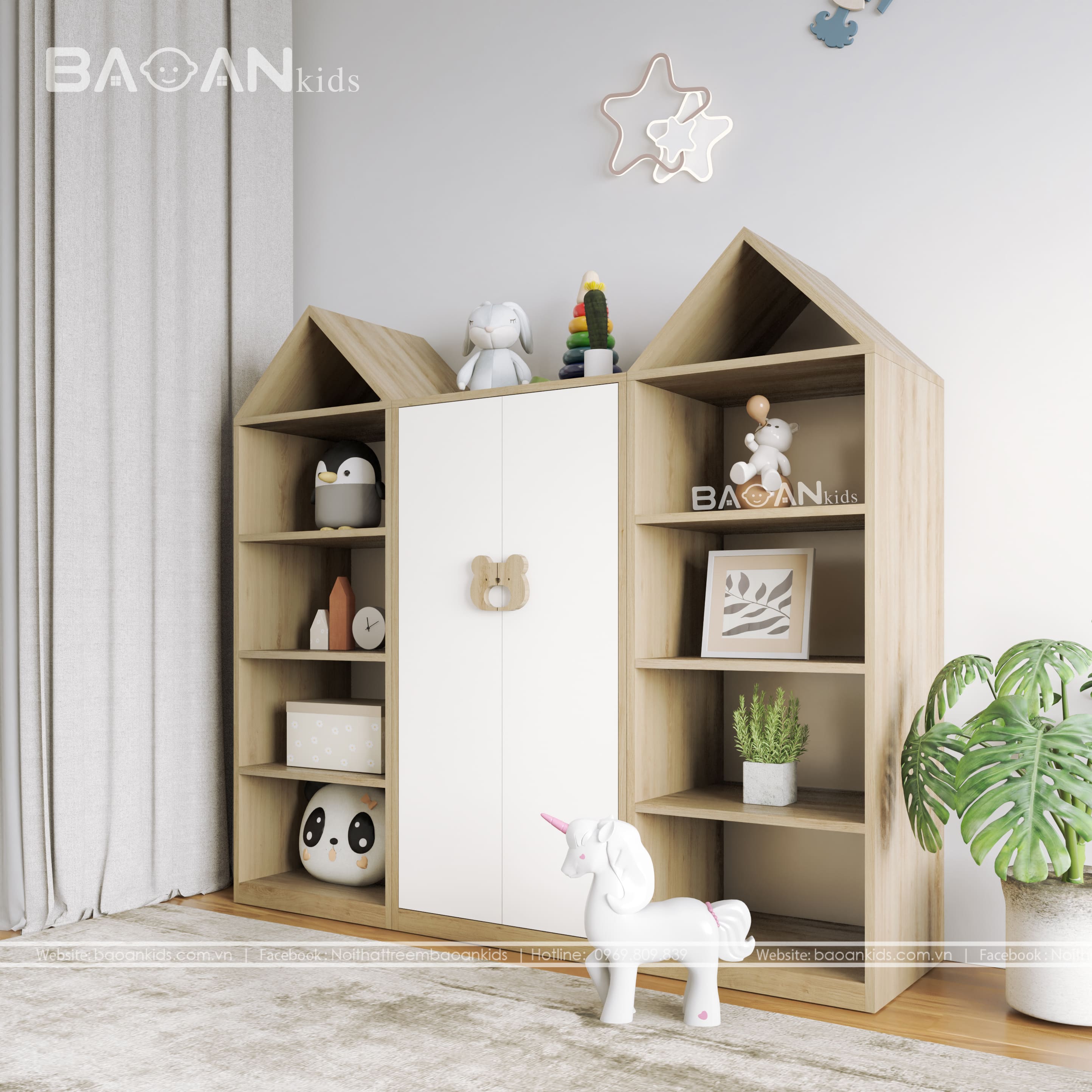 Tủ quần áo trẻ em bảo an kids 6.7.6-3