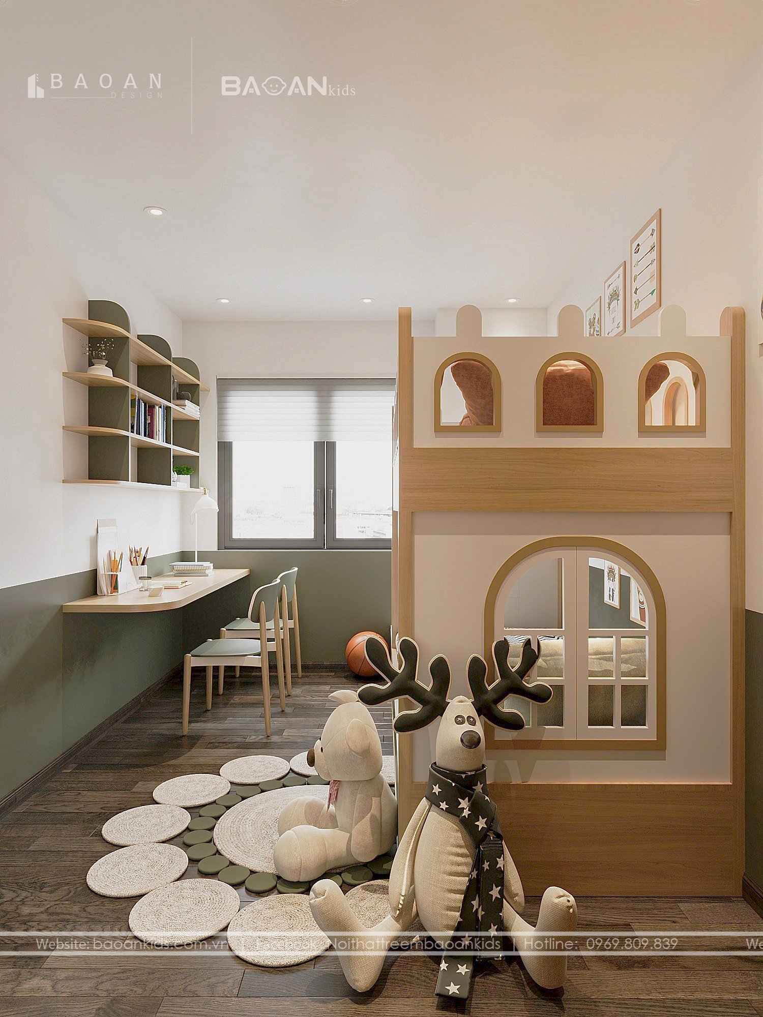 phòng ngủ màu xanh img21