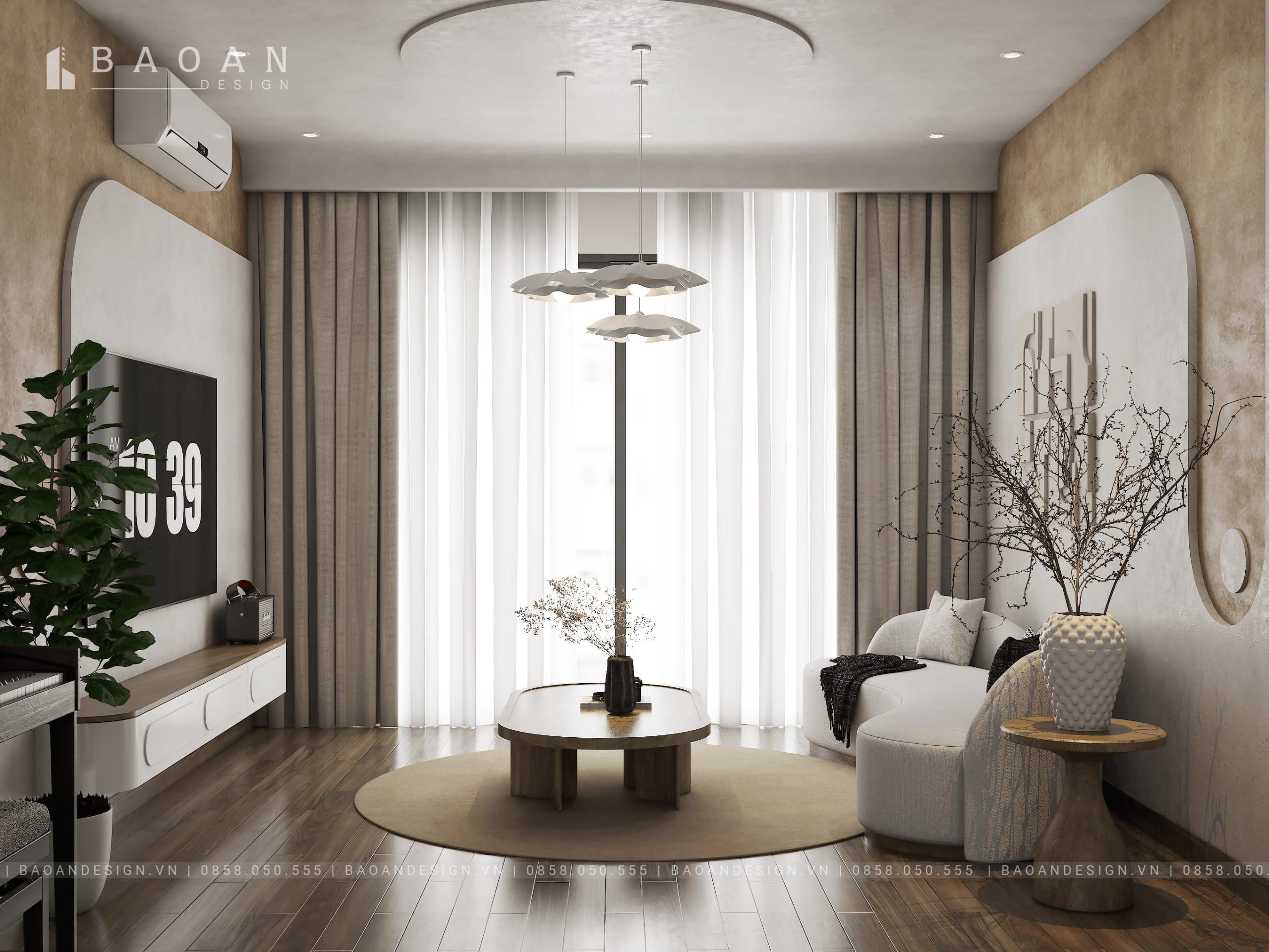 trần thạch cao phòng khách img8