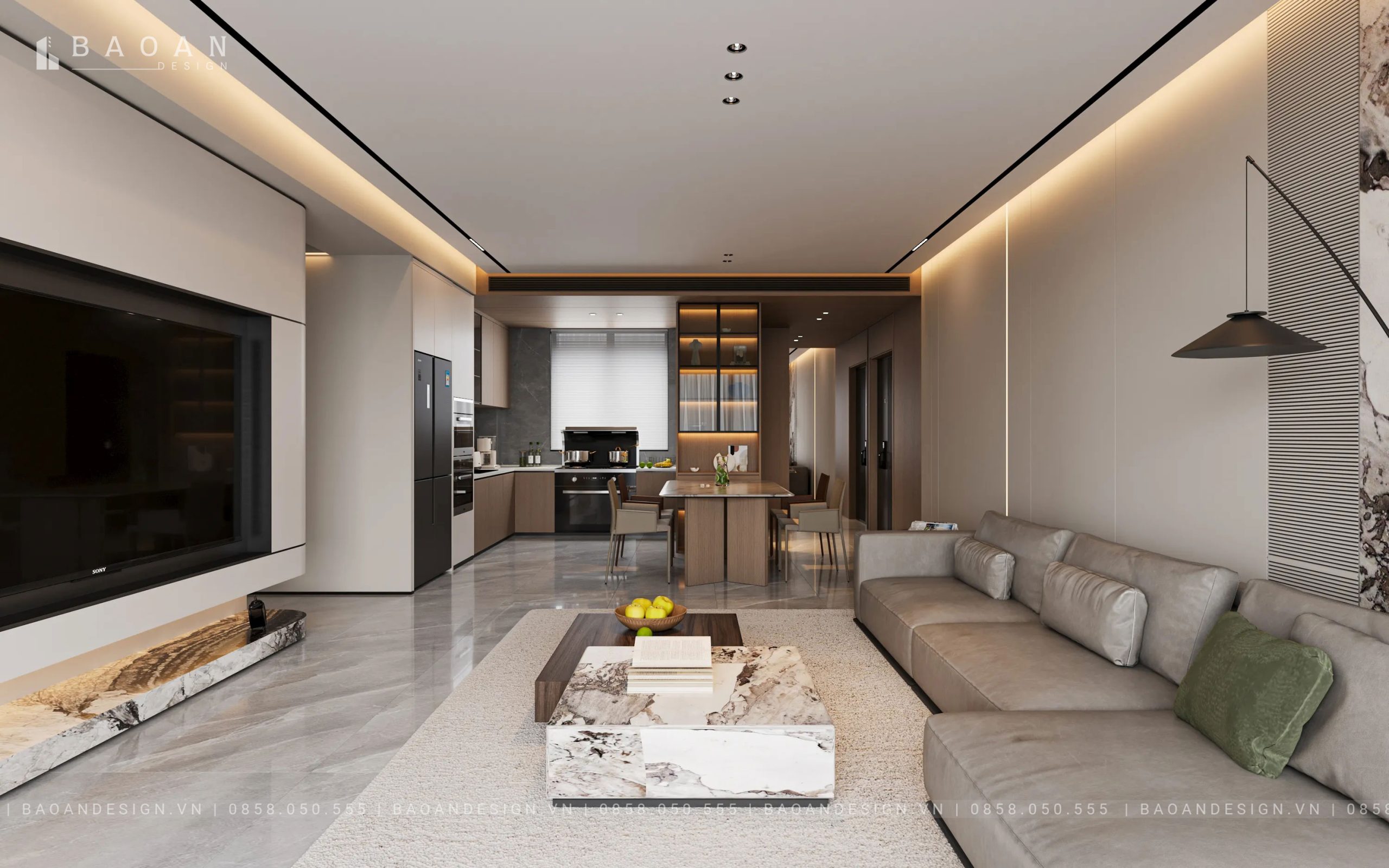 trần thạch cao phòng khách