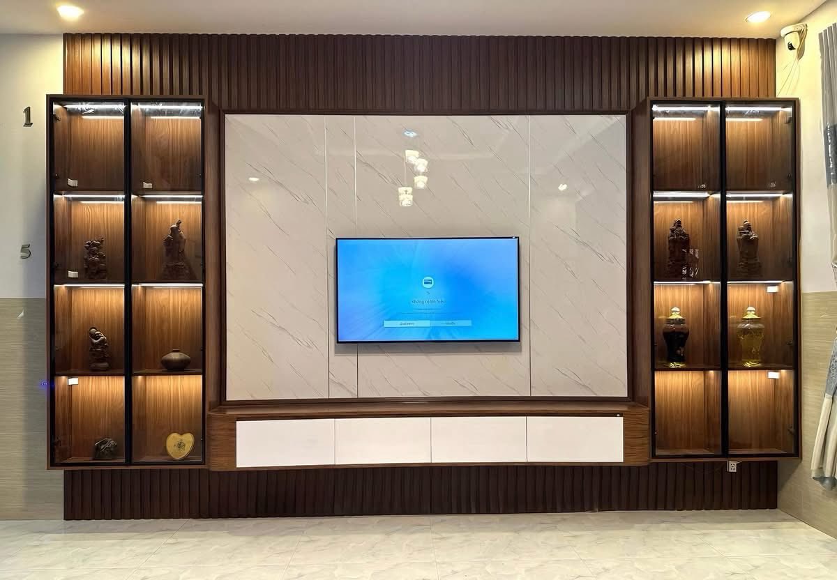 Tủ tivi cánh kính phòng khách img3