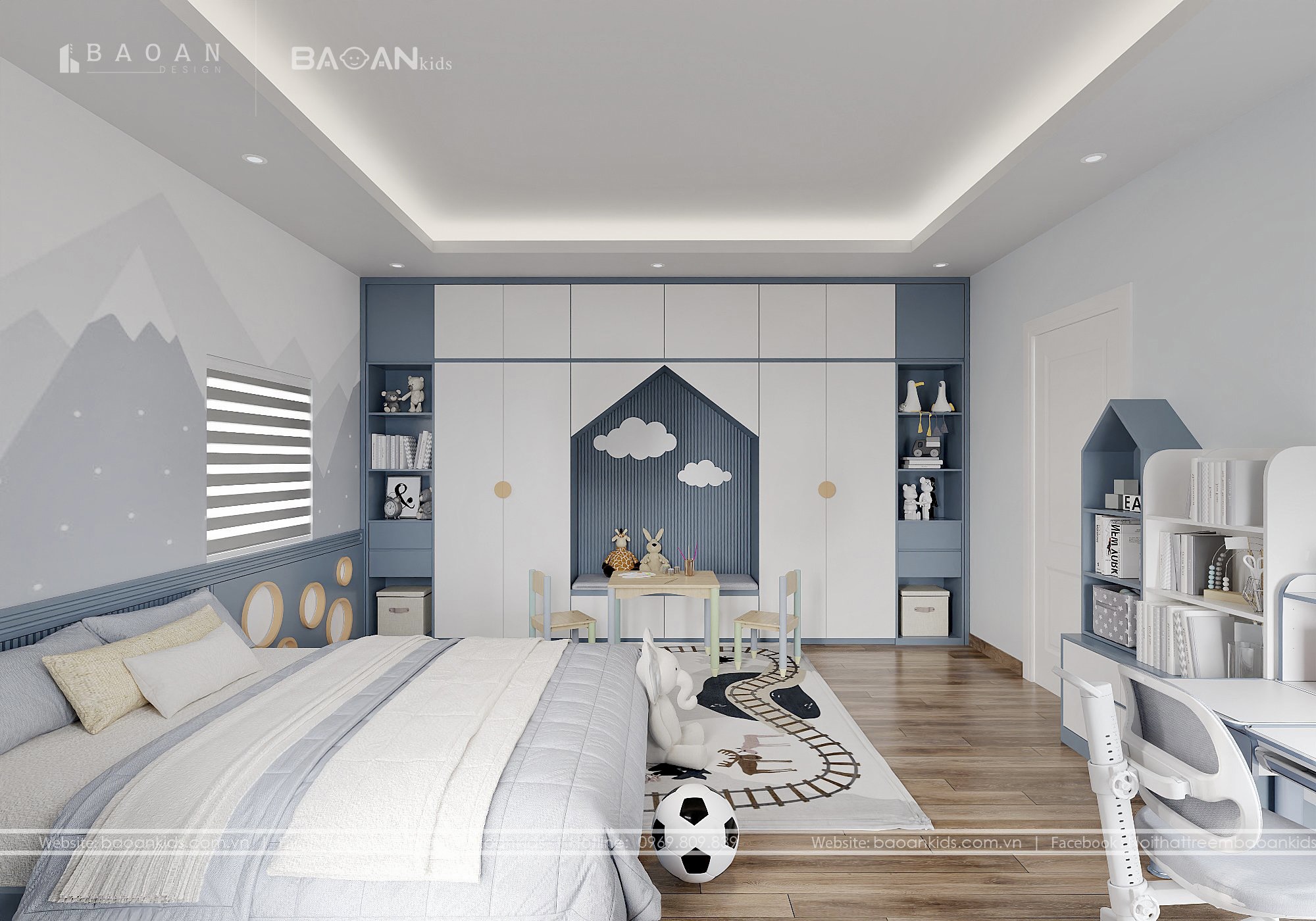 Thiết kế phòng ngủ cho bé trai
