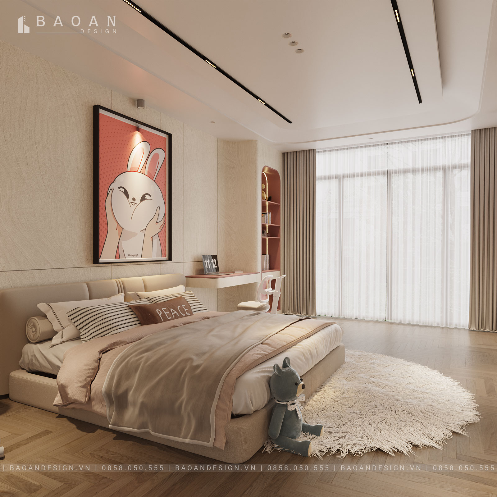 phòng ngủ cho 2 bé gái img3