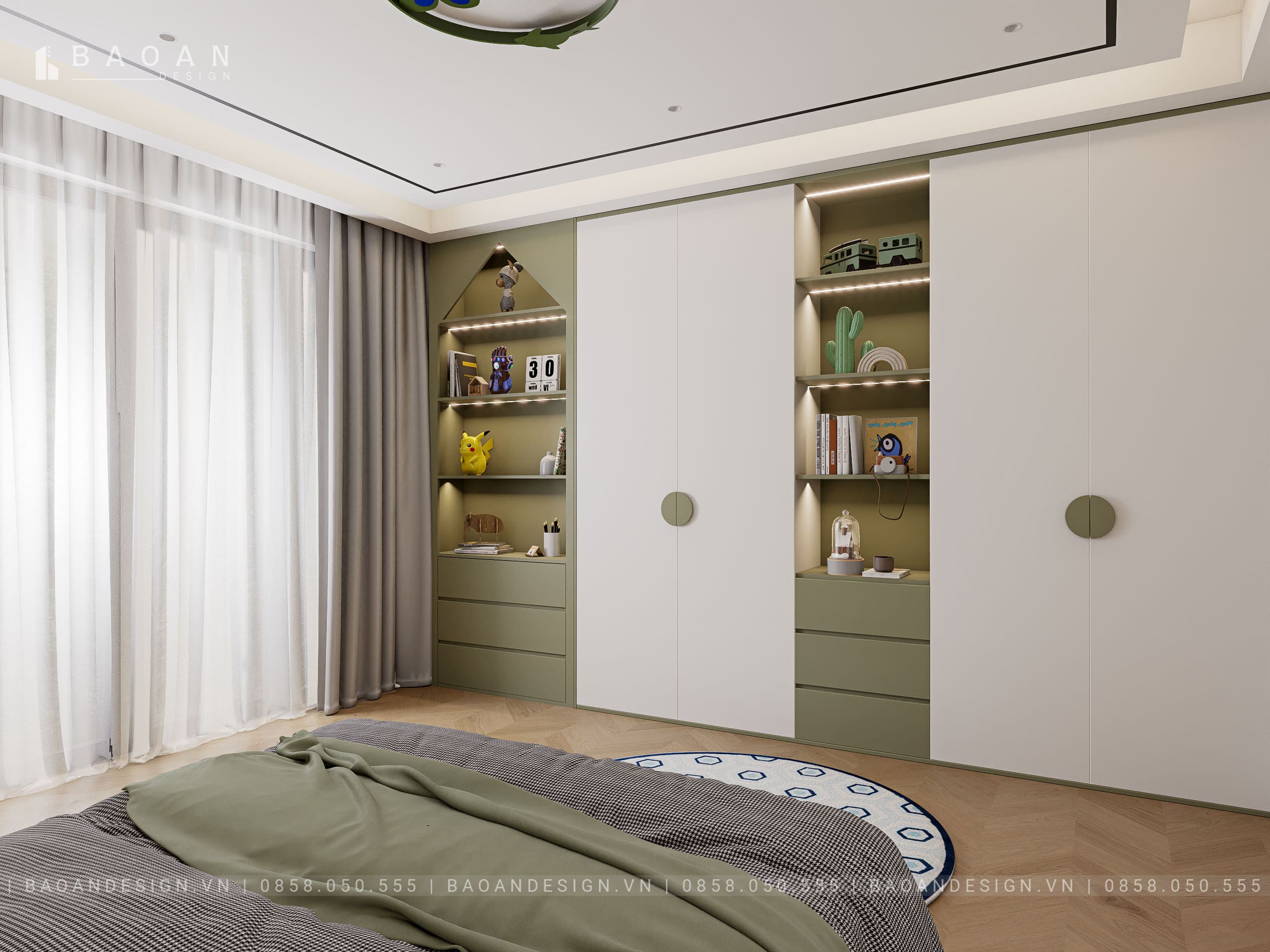 Phòng ngủ con trai hiện đại img2